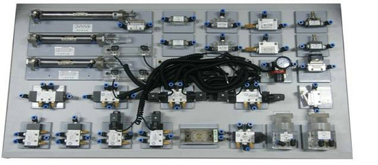 气动PLC控制实验系统(图2) 气动元器件